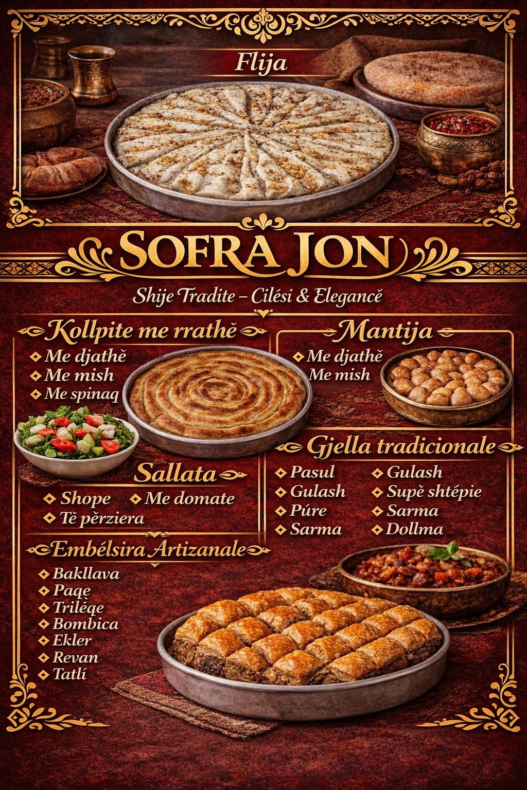 Sofra Jon Menu
